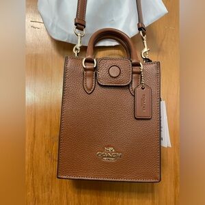 Coach Brown Leather Mini Tote Crossbody